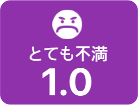 とても不満 1.0